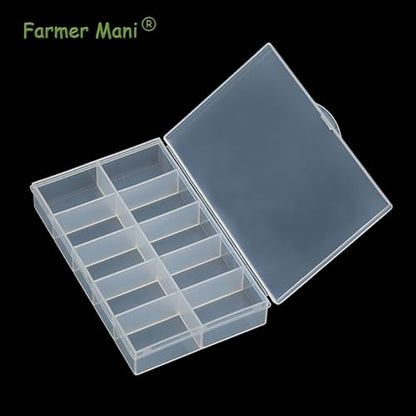 2 PCS Transparent Beads Storage Containers Box, Plastic Bead Organizers (10 Girds) for Small Items and Other Craft Projects, Bead Rings Jewelry Display Organizer Size 6.46 x 3.78 x 1.06 in - size: 10 Grids