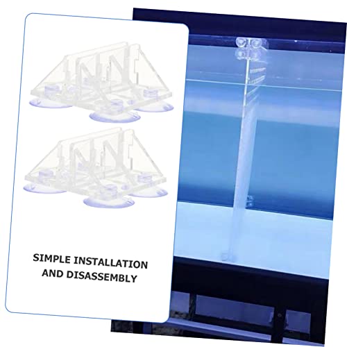 VANZACK 2pcs Fish Tank Isolation Cup Clips Acrylic Aquarium Divider Clamps for Separating Fish and Preventing Easy to Use