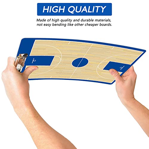 Coach Board Clipboard Premium Tactical Double-Sided Coach Marker Board with Full & Half Court Dry Erase Marker Board for Basketball Baseball Football Soccer Hockey Lacrosse & Volleyball Coahces - color: Basketball Clipboard