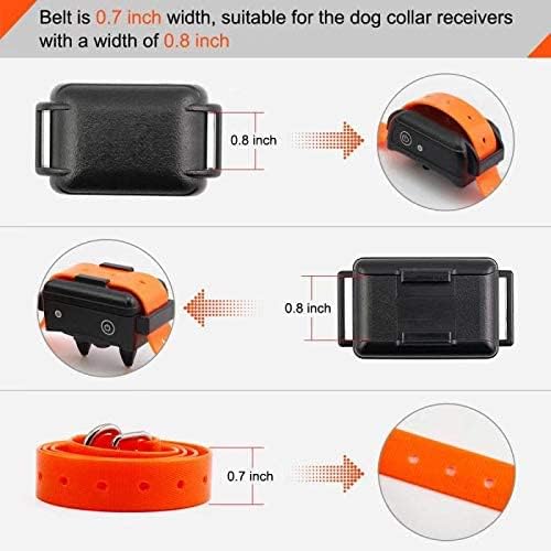Waterproof TPU Replacement Strap for Dog Training Collar, 27.5 in - color: Orange