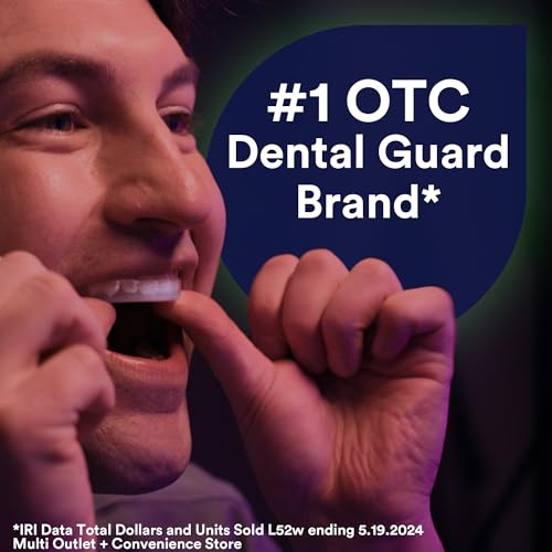 DenTek Comfort-Fit Dental Guard, 1 Storage Case & Pack of 2 Guards | FDA-Cleared Mouth Guard, For Grinding Teeth at Night, Ready to Wear & Adjustable, Non-Bulky Bite Pads, Slim Protection