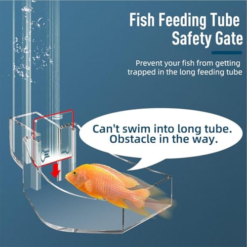 Aquarium Feeding Tube Clear Transparent Shrimp Feeder Tube Tray Food Kit | Feeding Tube Aquarium Fish Feeder Kit for Fish Tank - size: 28CM feeding tube + cleaning brush + feed spoon