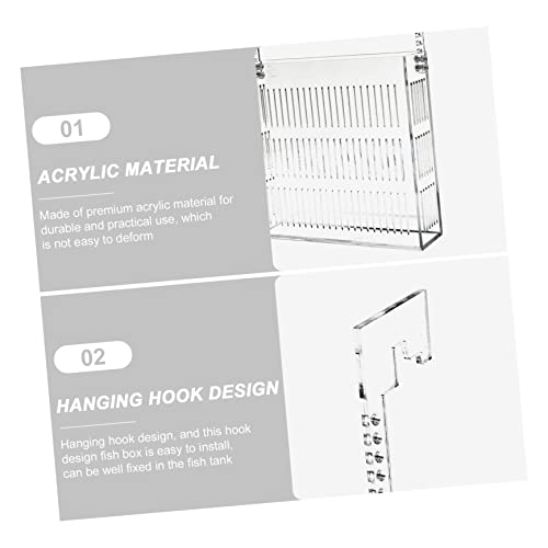Aquarium Shrimp Breeding Container Isolation Box for Fish Durable Nursery for Fish Fry Prevents Aggressive Interactions Easy to Clean