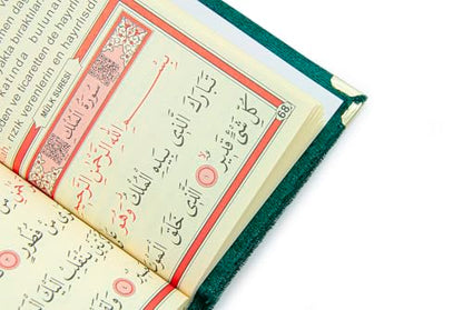 ihvan online Taffeta Fabric Muslim Prayer Rug, Velvet Covered Yaseen Surah Pocket Size Book, Prayer Beads Set with Kraft Boxed, Dowry Box for Men & Women, Islamic Ramadan Eid & Wedding Gifts, Green - color: Green