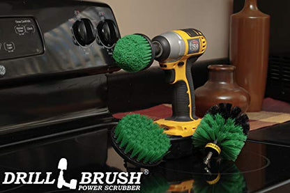 Drill Powered Oven Cleaner - Stove Top Cleaner Brushes - Sink & Countertop | Kitchen Cleaning Supplies - Kitchen Power Scrubbing Brushes - Accessories for a Clean Home - Fridge Nylon Scrubbing Brush - color: Green