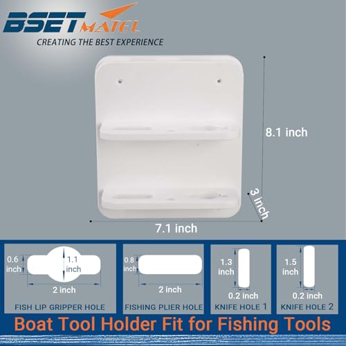 Boat Knife and Plier Holder, Polymer Marine Storage Organizer, Boat Tool Holder Fit for Fishing Tools, Lures and Baits (Close knife rest) - style: Close knife rest