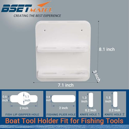 Boat Knife and Plier Holder, Polymer Marine Storage Organizer, Boat Tool Holder Fit for Fishing Tools, Lures and Baits (Close knife rest) - style: Close knife rest