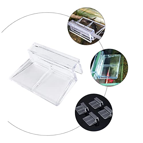 Abaodam 15Pcs Support Frames for Fish Tank Durable Aquarium Brackets for Glass Easy Installation High Transparency for Home and Shop Use