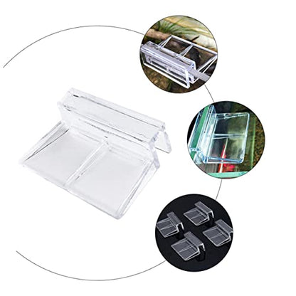 Abaodam 15Pcs Support Frames for Fish Tank Durable Aquarium Brackets for Glass Easy Installation High Transparency for Home and Shop Use