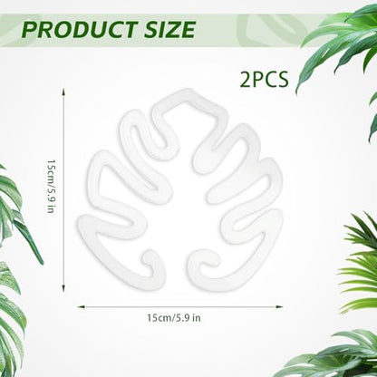 2 Pack Plant Stem Support,Plastic Monstera Plant Support, Climbing Houseplant Stem Supports, Stem Hook Growth Accessories for Plant - size: 2Pack-5.9in