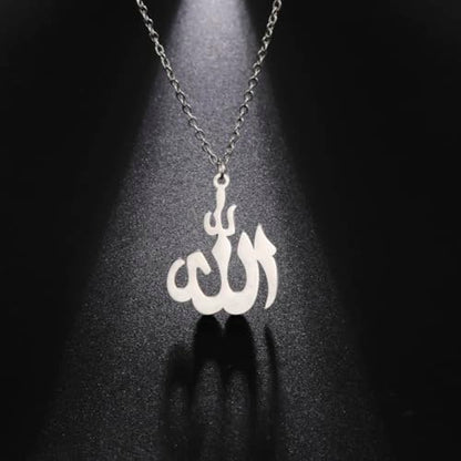 LIKGREAT Allah Necklace Stainless Steel Crescent Moon Allah Pendant Necklace Islamic Muslim Faith Jewelry for Eid Ramadan - style: s1