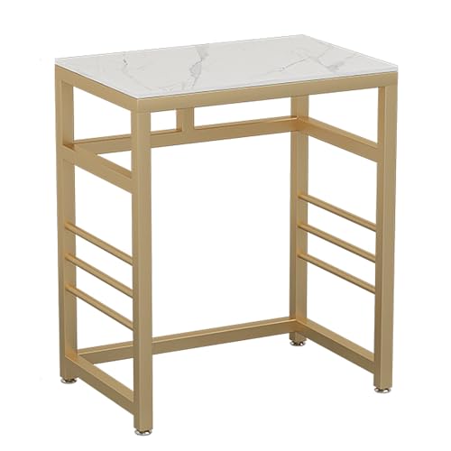 Robot Vacuum Stand Cabinet,Sweeping Robot Storage Rack,Entryway Hallway Robot Vacuum Cleaner Shelf,Small End Tables for Bathroom,Multi-Functional Fish Tank Stand(Gold,40*40cm/15.7*15.7"-2) - color: Gold, size: 40*40cm/15.7*15.7"-2