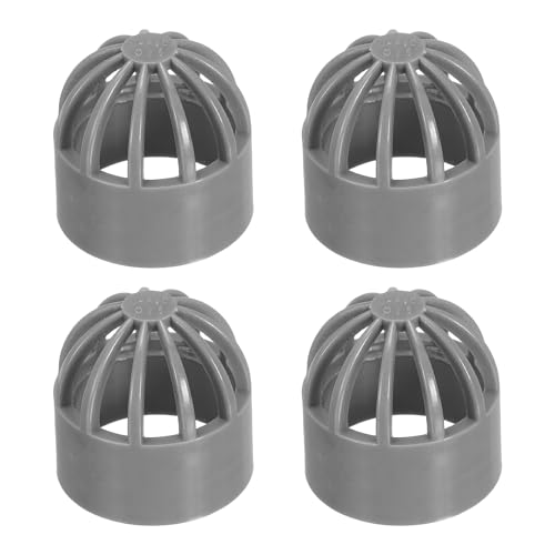 PATIKIL 1 Inch (25mm) Fish Cover Permeable Cap, 4 Pcs PVC Breathable Cap Aquarium Guard Fish Tank Intake Cover, Gray - color: Gray, size: 1Inch(25mm)