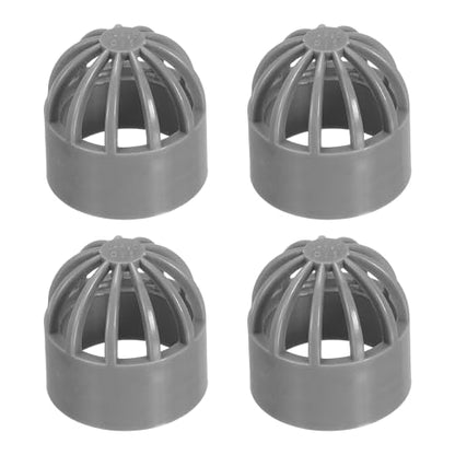 PATIKIL 1 Inch (25mm) Fish Cover Permeable Cap, 4 Pcs PVC Breathable Cap Aquarium Guard Fish Tank Intake Cover, Gray - color: Gray, size: 1Inch(25mm)