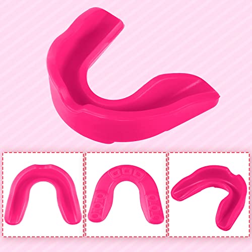 Frienda 50 Pcs Football Mouth Guards Bulk Youth Football Mouthpiece Sports Athletic Mouthguard Teeth Guard for Hockey Karate Basketball Boxing Lacrosse Rugby - color: Pink