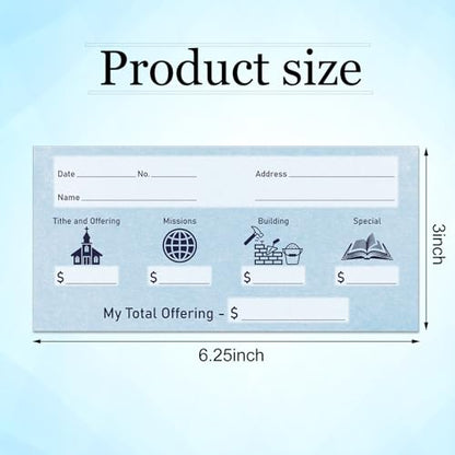 Eaasty 200 Pieces Church Offering Envelopes My Offering Bill Size Envelope Church Tithe Envelopes for Donations, Religious Occasions(Fresh Style) - style: Fresh Style