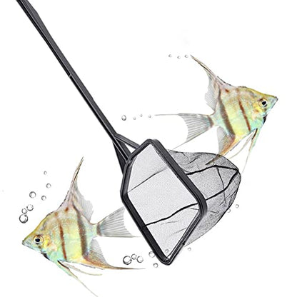 Aquarium Fish Net, Lightweight Nylon Aquarium Shrimp Net Fish Fishing Net Fish Net Mesh Fish Catching Mesh Tool with Plastic Handle - color: M