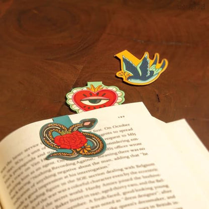 Karma, Magnetic Bookmarks Set of 3, Cute Bookmarks for Women, Page Markers for Students Teachers Reading, Must Read