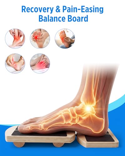 Ankle Balance Board Foot Strengthener, Adjustable Wobble Board with 15 Training Accessories, Stable & Durable Foot Trainer for Ankle Stability, Mobility & Foot Strength Training