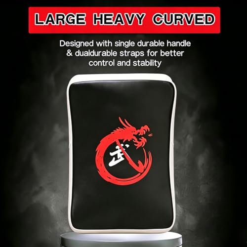 Muay Thai Kick Pad, 1 Pad Only, 24In & 15In Strike Shield, Kickboxing Boxing Training Target Pad for Martial Arts, Single Pad Only - color: White 2, size: 24" x 16" (Large)