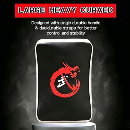 Muay Thai Kick Pad, 1 Pad Only, 24In & 15In Strike Shield, Kickboxing Boxing Training Target Pad for Martial Arts, Single Pad Only - color: White 2, size: 24" x 16" (Large)