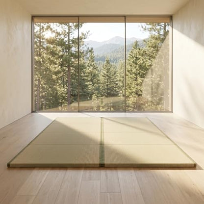 MustMat Tatami Mats Queen,Portable,Folding 35.4"x78.7"x1.2" (2 piece Set) | Rush Grass, Japanese Futon Mattress, Tatami Floor Bed - size: 2 piece set