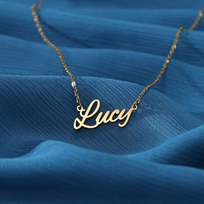 DayOfShe Custom Name Necklace for Women Gifts, 18K Gold Plated Layered Names Necklace Personalized Gifts for Birthday - color: Style 1-18K Gold Vermeil