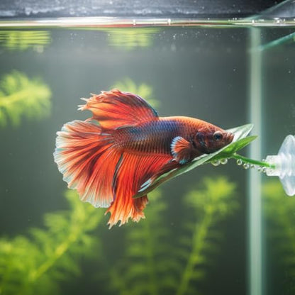 4 Pack Betta Fish Leaf Pad Hammock, Natural Habitat Aquarium Decorations for Resting and Breeding, Suction Cup Betta Bed for Small to Large Tanks (Green)