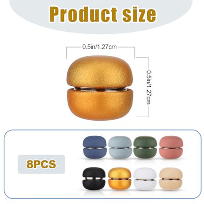 8pcs Magnetic Hijab Pins, Small Hijab Magnets Multi-Purpose No-Snag Scarf Clasp Pinless Brooch for Women Men Shawl Scarves Clothes - color: Colorful 2