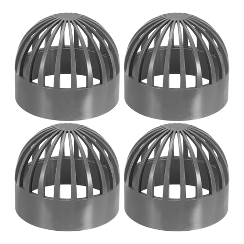 PATIKIL 4.3 Inch (110mm) Fish Cover Permeable Cap, 4 Pcs PVC Breathable Cap Aquarium Guard Fish Tank Intake Cover, Gray - color: Gray, size: 4.3Inch(110mm)