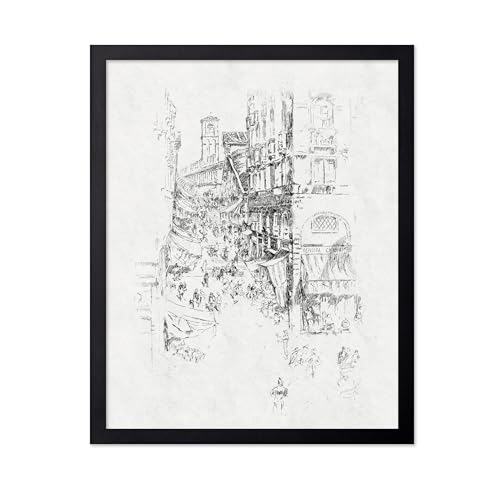 Poster Master Architecture Print - Vintage The Rialto Poster - Minimal Etching Sketch Art - Abstract Drawing - Great Office, Living Room or Bedroom Decor - 8x10 UNFRAMED Wall Art - color: Style-07, size: 8"L x 10"W