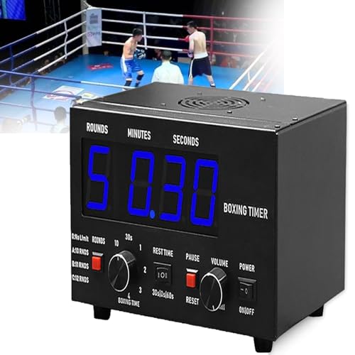 Professional Boxing Interval Timer, Gym Timer, Optional Training Rest Time and Number of Loop Reps, Multifunctional Stopwatch,Blue - color: Blue