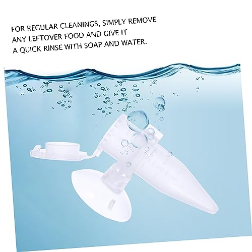 POPETPOP 5PCS Automatic Shrimp Feeder Tube with Suction Cup for Aquarium Mini Shrimp Hatchery Fish Feeding Device Small Fish PET Feeder