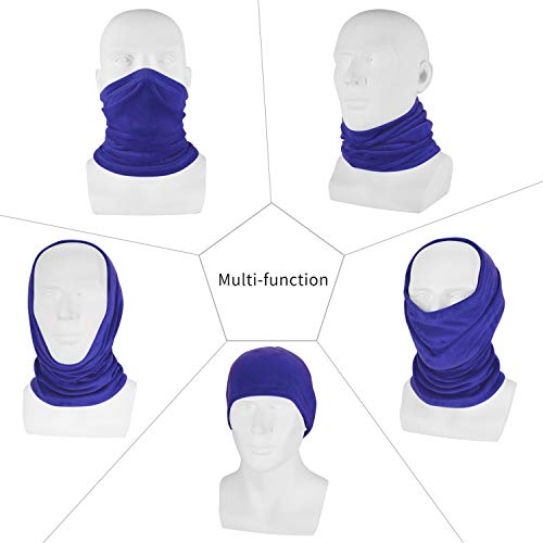 Polar Fleece Neck Warmer - Windproof Winter Neck Gaiter Cold Weather Face Mask For Men Women - 1 Pack - color: 1 Pack Bright Blue
