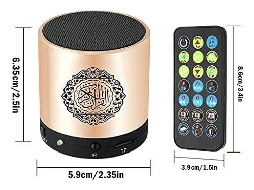 Portable Digital Quran Speaker with Remote Control over18 Reciters and 15Translations Available Quality Qur'an Speaker Arabic English French, Urdu etc Mp3 FM Radio