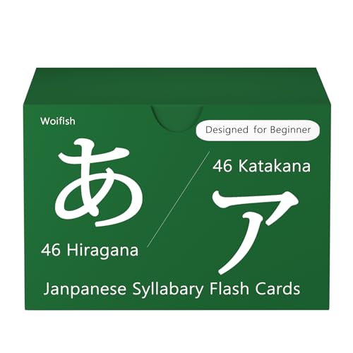 Japanese Hiragana and Katakana Syllabary Alphabet Flash Cards