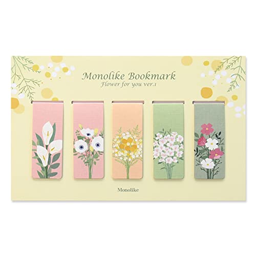 Monolike Magnetic Bookmarks Flower for You Ver.1, Set of 5 - color: Flower for You Ver.1