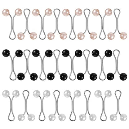 24 Pcs Muslim Pearl Scarf Clips and Hooks Wonderful Hijab Pins Clips Cute Hijab Scarf Pins Multicolor Headscarf Accessories Pearl Brooch Pin Safety Pin for Scarfs Headscarf