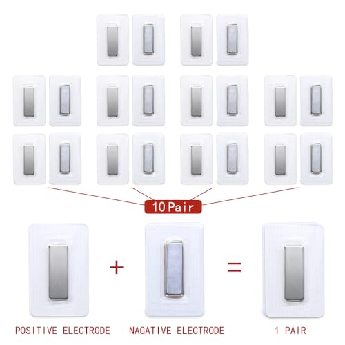 SEMINI Hidden Sew Magnetic Snap Invisible Hidden Sew in PVC Hidden Purse Closure for Fastener Handbag Cloth Clasp DIY Craft Sewing Tools (25x10mm) - size: 25x10mm,Rectangular