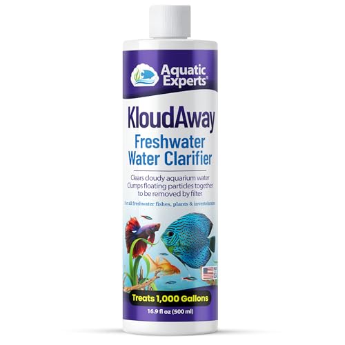 KloudAway Freshwater Aquarium Water Clarifier - Clears Cloudy Water, Water Clarifier for Fish Tank, Made in USA, Aquatic Experts, (500 ml) - size: 500 ml (16.9 oz)