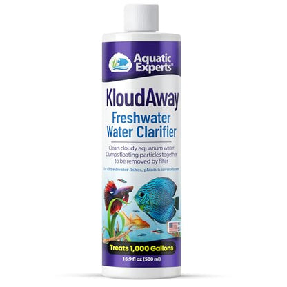 KloudAway Freshwater Aquarium Water Clarifier - Clears Cloudy Water, Water Clarifier for Fish Tank, Made in USA, Aquatic Experts, (500 ml) - size: 500 ml (16.9 oz)