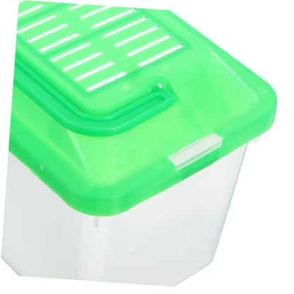 DECHOUS Handheld Pet Storage Box Transparent Turtle Habitat Fish Tank Lightweight Reptile Carrier for Hamsters Goldfish Turtles Versatile Easy to Optimal Airflow