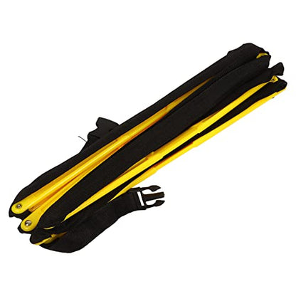 Speed Agility Training 2.6m Fixed Agility Speed Training Equipment for Football Basketball Sturdy PP Material Yellow Black 8.5ft