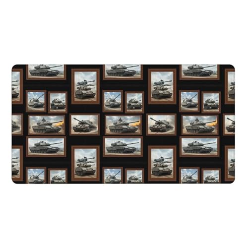 Extended Full Desk Mousepad Tank Military, Waterproof Stitched Edge Gaming Mat for Laptop Desktop - color: Pattern (161), size: 29.5L x 15.8W inches
