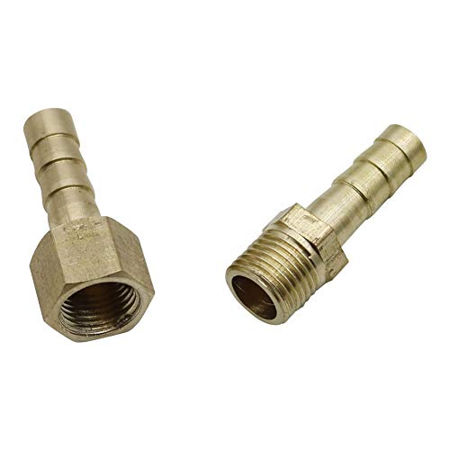 Garden Plumbing Hose Adapter Brass 1/8" Female/Male Thread To 6/8/10mm Pagoda Connector Aquarium Adapter Water Hose Connector Gas Soft Tube (Color : Gold)