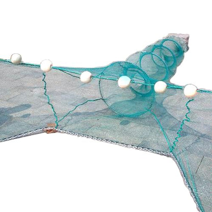 Crab Trap Shrimp Trap Shrimp Net Fish Trap Lobster Trap Minnow Trap Collapsible Portable Net Crab Net Large Inlet with Float and Heavy Duty Chain for Catching Crabs Lobsters Fish - size: 4M