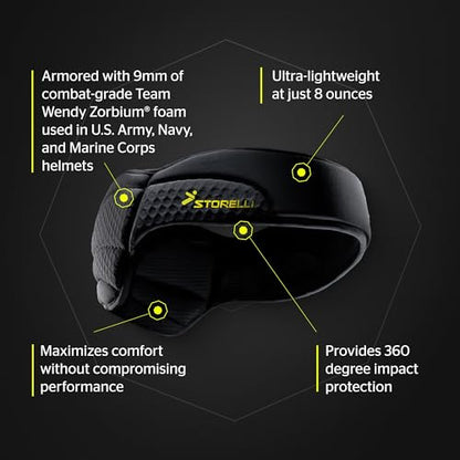 Storelli ExoShield Head Guard, Military-Grade Head Protection, Foam Padding Headband, Official Headgear of US Club Soccer - style: 슬림 - 사이즈 5