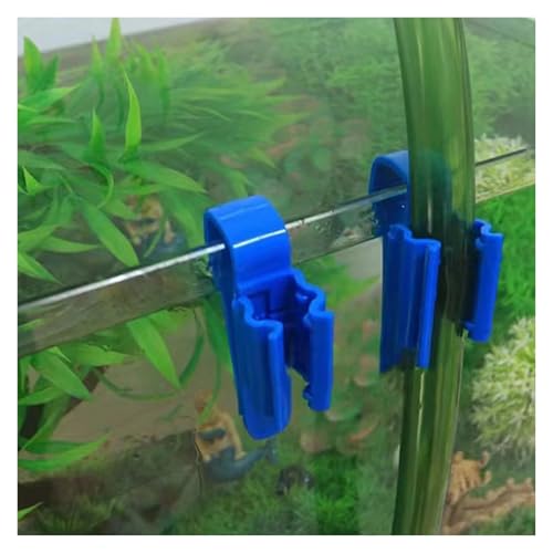 Aquarium Fish Tank Inflow Outflow Tube Holder 30pcs Aquarium Tube Holder Clip Fish Tank Water Change Hose Support ABS Plastic Glass Mount with Anti-Slip Design for Glass Fish Tanks(Yellow) - color: Yellow