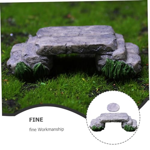 Abaodam Miniature Bridge Model with Mini Stepping Stones Garden Ornament for Succulents DIY Creative Micro Landscape Decor for Indoor Outdoor Fish Tank