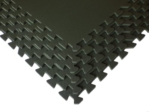 Interlocking Floor Tiles From Square Brands for MMA | Gym Flooring for Home | Puzzle Foam Mats | Exercise Mat | Play Mat Tiles | 3/8" - size: 192SQFT